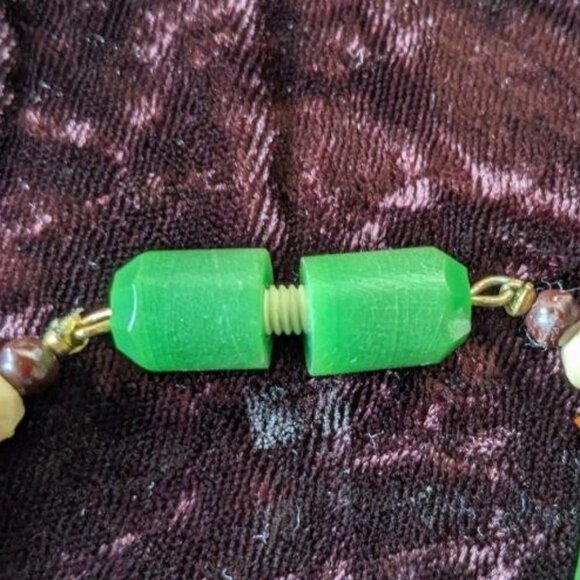 Art Deco Antique Single-Strand Graduated Glass Bead Necklace 1930s - Picture 7 of 16